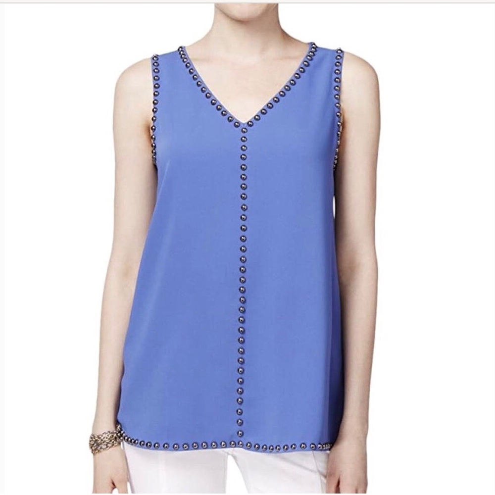 Alfani Periwinkle Blue Studded Tank Top